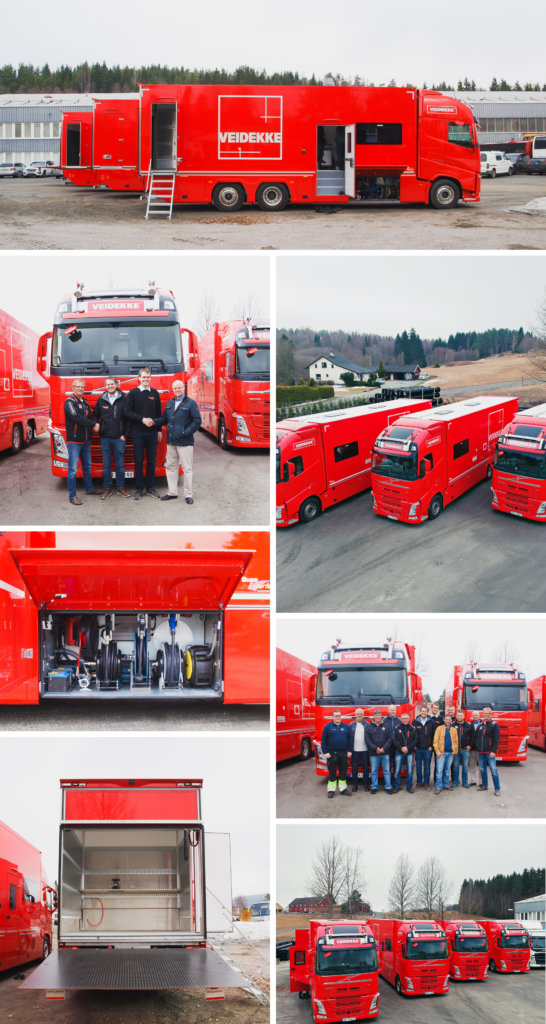 Spesialtilpasset lastebil: Arbeidsbrakke på hjul for Veidekke